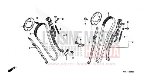 CHAINE A CAMES/TENDEUR VT600CS de 1995